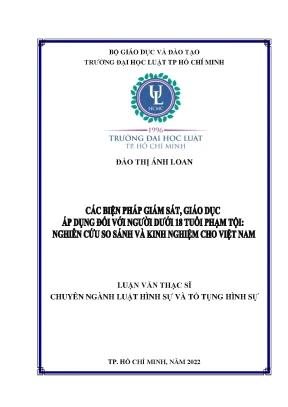 Biện pháp giám sát giáo dục cho người dưới 18 tuổi phạm