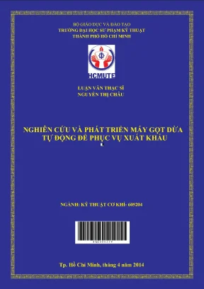 Nghiên Cứu Phát Triển Máy Gọt Dừa Tự Động Để Xuất Khẩu