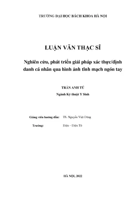 Giải pháp xác thực định danh cá nhân qua hình ảnh tĩnh