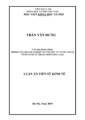 Đình Công Trong Doanh Nghiệp FDI Tại Vùng Kinh Tế Trọng