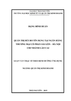 Quản trị rủi ro tín dụng hiệu quả tại ngân hàng Sài Gòn