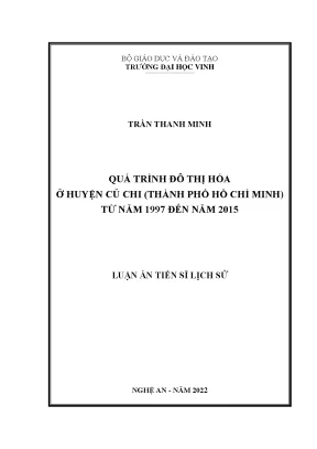 Quá Trình Đô Thị Hóa Huyện Củ Chi (TP.HCM) Giai Đoạn