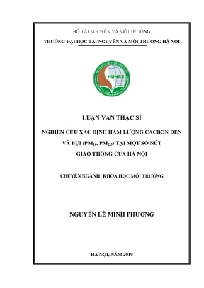 Nghiên cứu hàm lượng cacbon đen và bụi PM10, PM2.5 tại