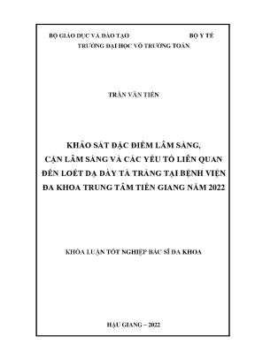 Khảo Sát Đặc Điểm Loét Dạ Dày Tá Tràng Tại Bệnh Viện Đa 