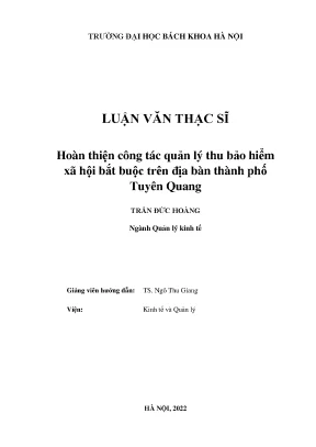Nâng cao Quản Lý Thu Bảo Hiểm Xã Hội Bắt Buộc Tại Tuyên