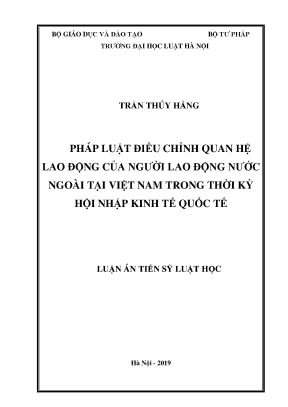 Điều Chỉnh Quan Hệ Lao Động Của Người Lao Động Nước