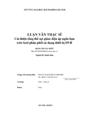 Cải thiện sụt giảm điện áp ngắn hạn trên lưới phân phối