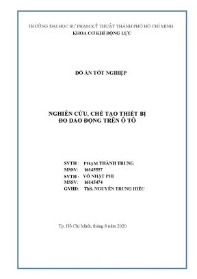 Thiết Bị Đo Dao Động Ô Tô: Nghiên Cứu và Chế Tạo