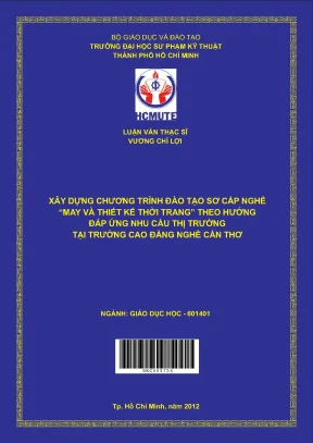 Chương trình đào tạo nghề may và thiết kế thời trang tại