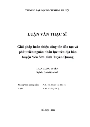 Giải pháp nâng cao đào tạo và phát triển nguồn nhân lực