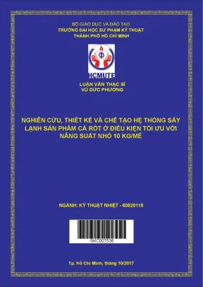 Nghiên Cứu Hệ Thống Sấy Lạnh Cà Rốt Tại Trường Đại Học 
