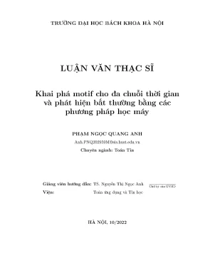 Khai Phá Motif Đa Chuỗi Thời Gian và Phát Hiện Bất 