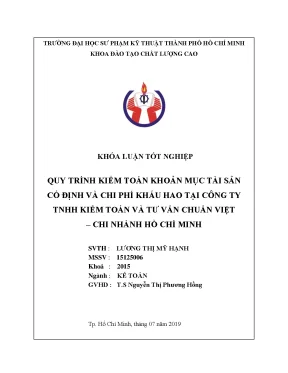 Quy Trình Kiểm Toán Tài Sản Cố Định và Chi Phí Khấu Hao