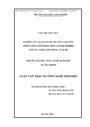 Nghiên Cứu Đa Dạng Di Truyền Loài Dầu Song Nàng