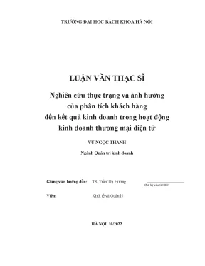 Nghiên Cứu Ảnh Hưởng Của Phân Tích Khách Hàng Đến Kết