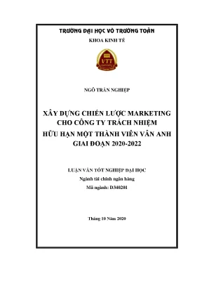 Chiến Lược Marketing cho Công Ty Vân Anh Giai Đoạn 2020-2022
