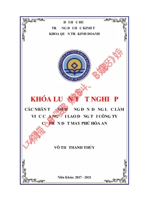 Các Nhân Tố Ảnh Hưởng Đến Động Lực Làm Việc Tại Công Ty
