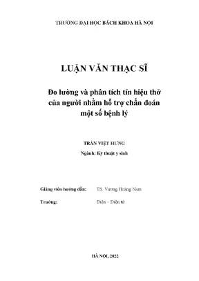 Phân Tích Tín Hiệu Thở Hỗ Trợ Chẩn Đoán Bệnh Hô Hấp