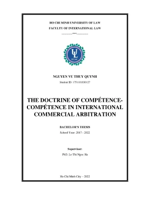 Giáo Trình Về Nguyên Tắc Compétence-Compétence Trong 