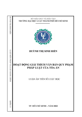 Hoạt Động Giải Thích Văn Bản Quy Phạm Pháp Luật Của Tòa
