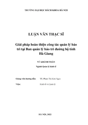 Giải Pháp Tối Ưu Quản Lý Bảo Trì Đường Bộ Tại Hà Giang