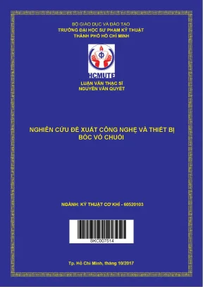 Nghiên Cứu Công Nghệ Bóc Vỏ Chuối Tự Động Hóa