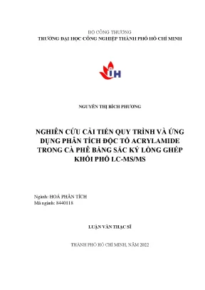 Nghiên Cứu Phân Tích Độc Tố Acrylamide Trong Cà Phê Bằng