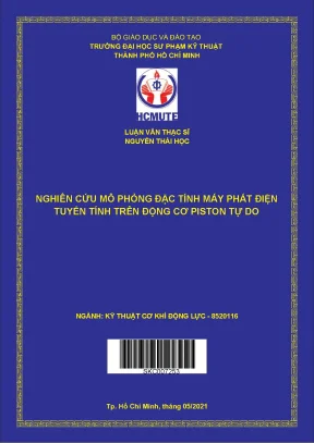 Nghiên cứu mô phỏng đặc tính máy phát điện tuyến tính trên động cơ piston tự do