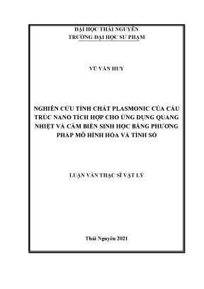 Nghiên Cứu Tính Chất Plasmonic Của Cấu Trúc Nano Cho Ứng