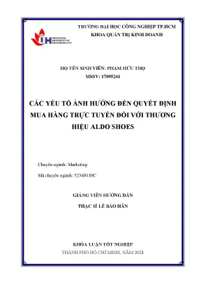 Các Yếu Tố Ảnh Hưởng Đến Quyết Định Mua Hàng Trực Tuyến
