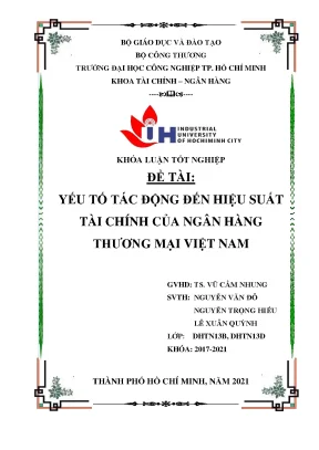 Yếu Tố Tác Động Đến Hiệu Suất Tài Chính Của Ngân Hàng