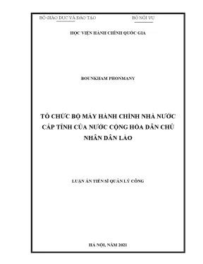 Tổ Chức Bộ Máy Hành Chính Cấp Tỉnh Tại Lào: Cấu Trúc và