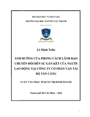 Ảnh Hưởng Của Phong Cách Lãnh Đạo Chuyên Đổi Đến Sự Gắn