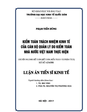 Nâng cao Kiểm Toán Trách Nhiệm Kinh Tế của Cán Bộ Quản