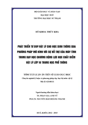 Phát Triển Tư Duy Vật Lý Cho Học Sinh Qua Phương Pháp Mô