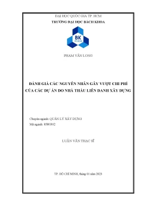 Đánh Giá Nguyên Nhân Vượt Chi Phí Dự Án Xây Dựng Liên Danh