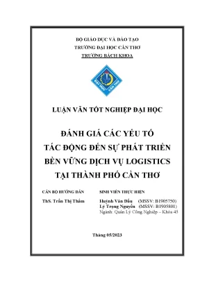 Đánh Giá Sự Phát Triển Bền Vững Dịch Vụ Logistics Tại