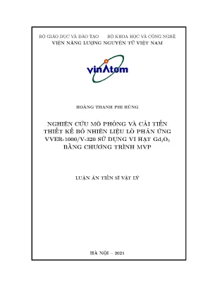 Nghiên Cứu Thiết Kế Bó Nhiên Liệu Lò Phản Ứng VVER-1000 
