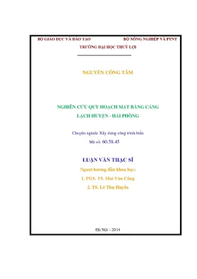 Nghiên Cứu Quy Hoạch Cảng Lạch Huyện - Hải Phòng: Tương 