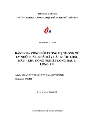 Đánh Giá Vòng Đời Hệ Thống Xử Lý Nước Cấp Tại Nhà Máy