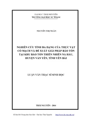 Giải pháp bảo tồn đa dạng thực vật tại khu bảo tồn thiên