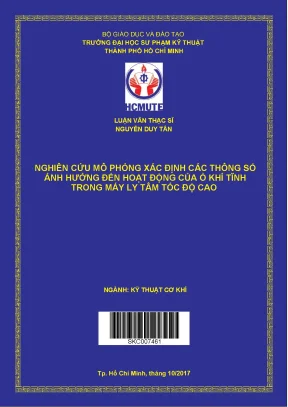 Nghiên cứu ổ khí tĩnh trong máy ly tâm tốc độ cao: Các