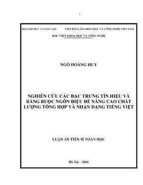 Nâng cao chất lượng nhận dạng tiếng Việt qua nghiên cứu 