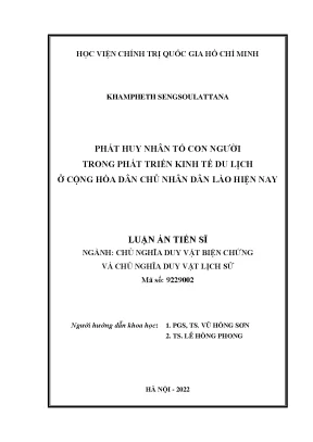 Phát Huy Nhân Tố Con Người Trong Phát Triển Kinh Tế Du 