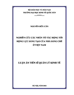 Nhân Tố Tác Động Đến Động Lực Sáng Tạo Của Nhà Sáng Chế