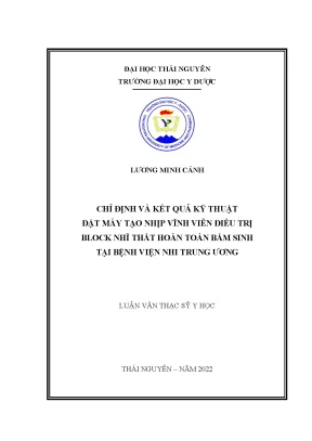 Kỹ Thuật Đặt Máy Tạo Nhịp Vĩnh Viễn Điều Trị Block Nhĩ