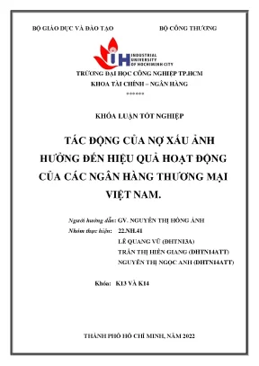 Tác Động Của Nợ Xấu Đến Hiệu Quả Hoạt Động Của Ngân Hàng