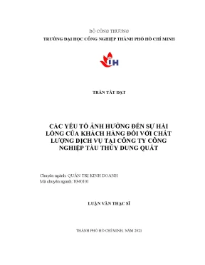 Yếu Tố Ảnh Hưởng Đến Sự Hài Lòng Của Khách Hàng Tại Công