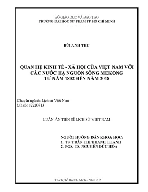 Quan Hệ Kinh Tế - Xã Hội Việt Nam Với Các Nước Hạ Nguồn