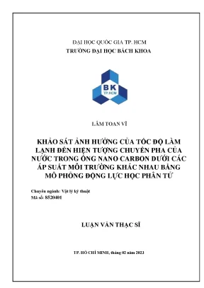 Khảo Sát Tác Động Của Tốc Độ Làm Lạnh Đến Chuyển Pha